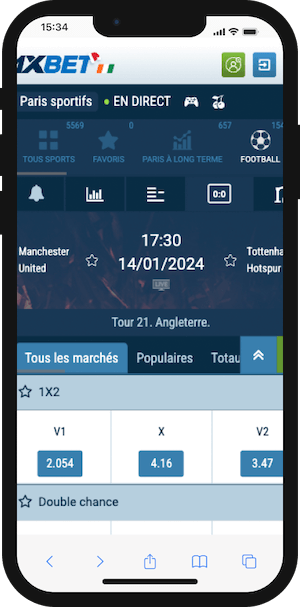 cotes man united vs tottenham sur qwin