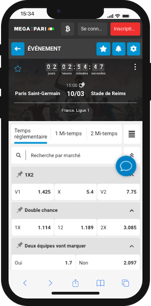 cotes psg vs reims