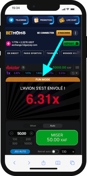 jouer gratuit sur Aviator Betmomo