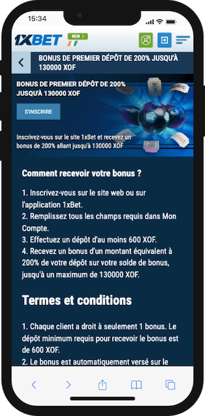 1xbet bonus bienvenue